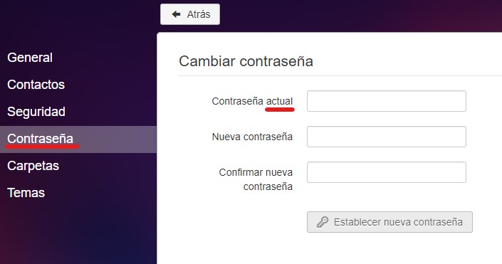 Cambio Password 3