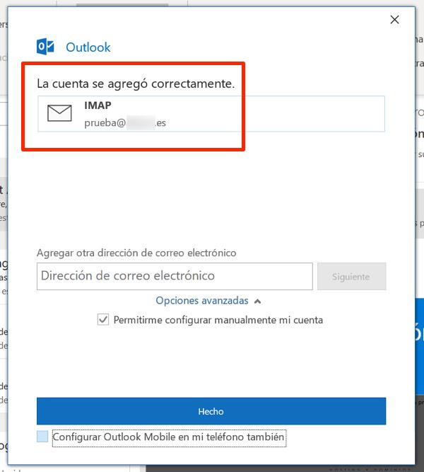 Como agregar una cuenta de correo de cPanel en Outlook 365 - PiensaHost